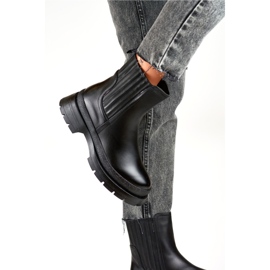 Cizme izolate de damă 1262B, negre negru 2