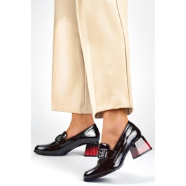 Pompe lacuite cu decor GD-FL478-B Negru 1