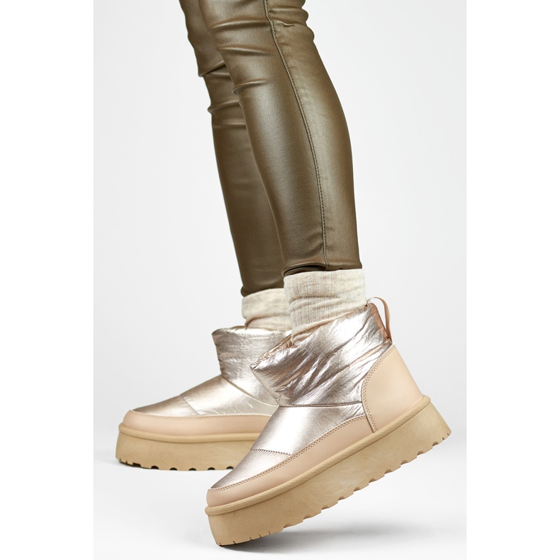 Cizme de zapada Model J2-38-BR Bej/Auriu/Roz - PRIMO 1