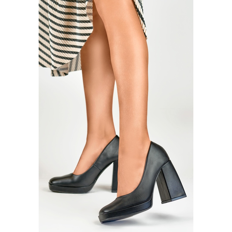 Pompe de damă M045B, negre negru 2