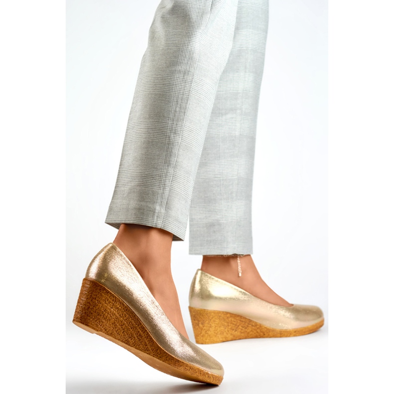 Pompe cu pană pentru femei GD-651A-L.GO de aur 1