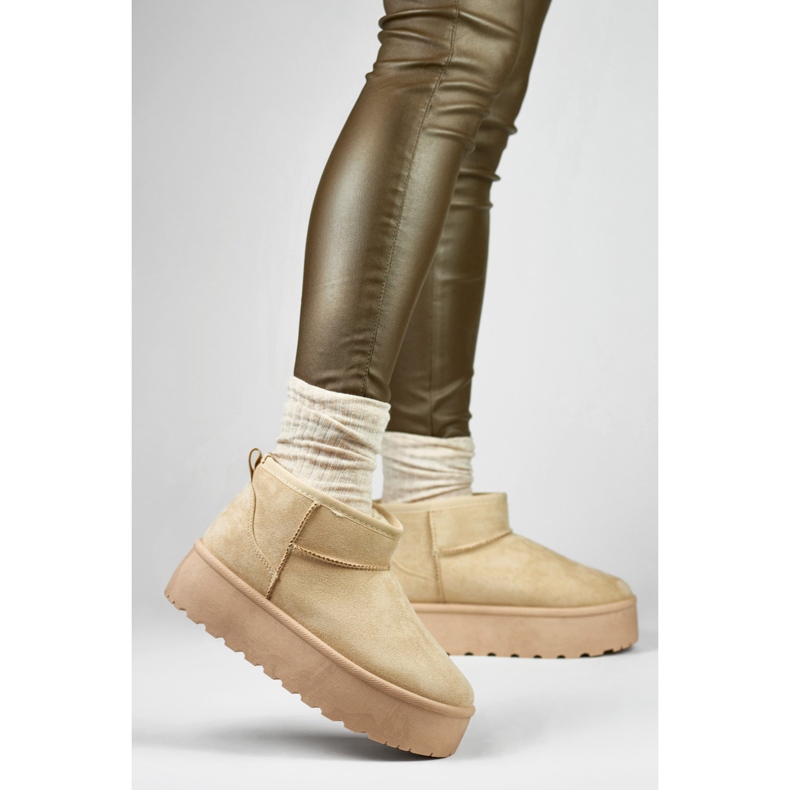 Cizme de zăpadă izolate pentru damă TL242-BE bej 1