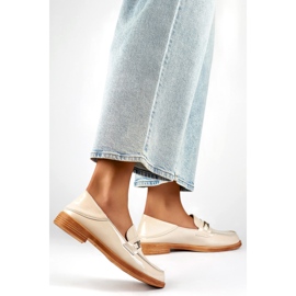 Pantofi dama cu decor 24-58233BE bej 1