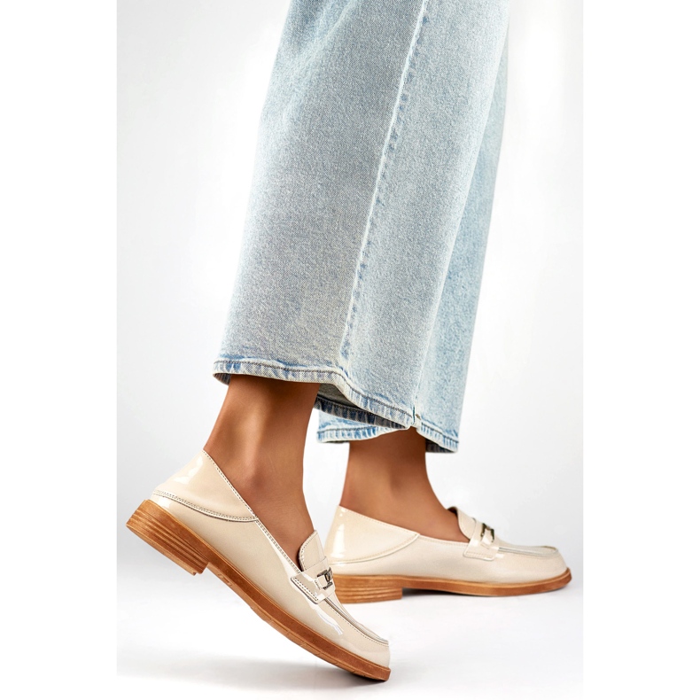 Pantofi dama cu decor 24-58233BE bej 1