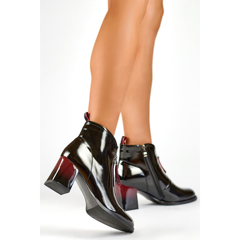 Cizme dama GD-FL2107B Piele lacuita negru 1 Cizme dama GD-FL2107B Piele lacuita negru 1