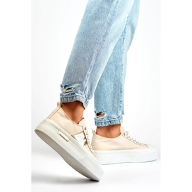 Pantofi de damă pe platforma LY100BE bej 1