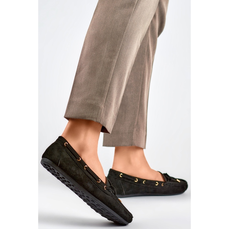 Mocasini de dama QQ5B cu fundita negru 1