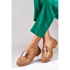 Pantofi Model 8980-P-KH Camel - PRIMO maro 1