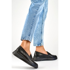 Mocasini negri de damă 25-7937B negru 1