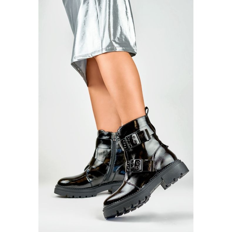 Cizme de muncitor Model Axelle 250007B-LA Lac Negru - PRIMO 2