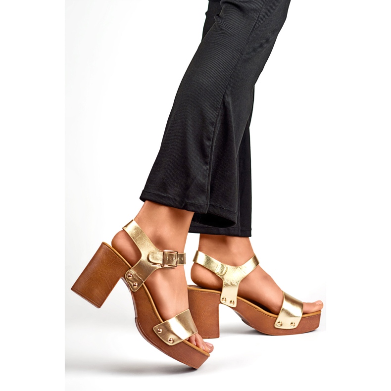 Sandale model 3993GO Gold de aur 1