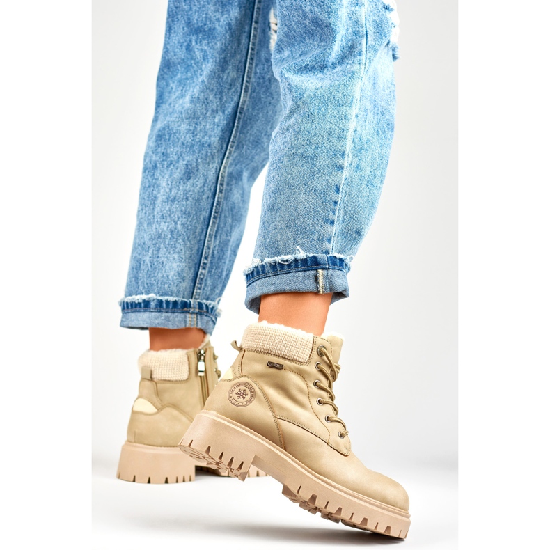 Cizme izolate de damă GD-TL53BE bej 2