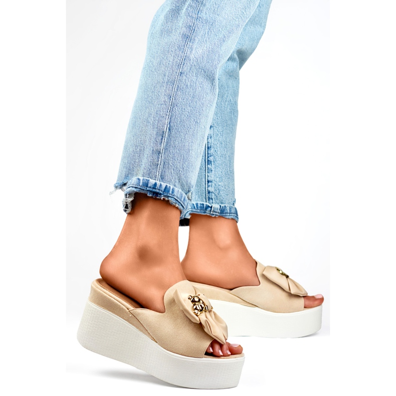 Sandale Flip-flops Model 8082BE Bej 1