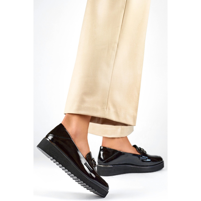 Pantofi de damă patentați 24-58284B negru 1