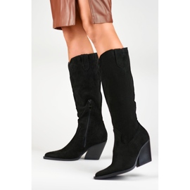 Model 16812B Cizme negre - PRIMO negru 2