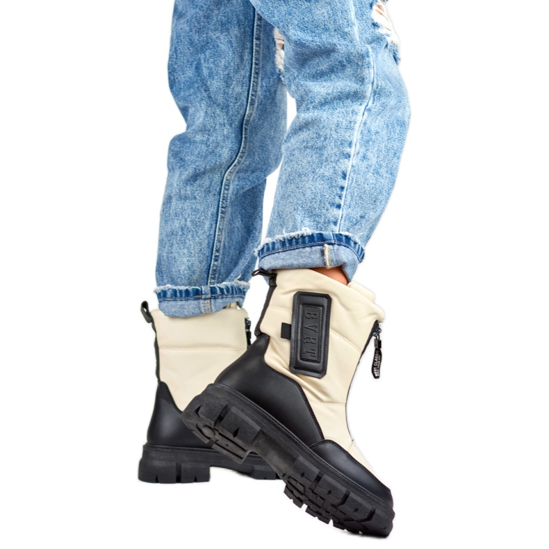 Cizme de zapada Model H-07BE Bej/Negru - PRIMO 1