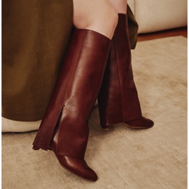 Marco Shoes Cizme Cleo Wide maro 2