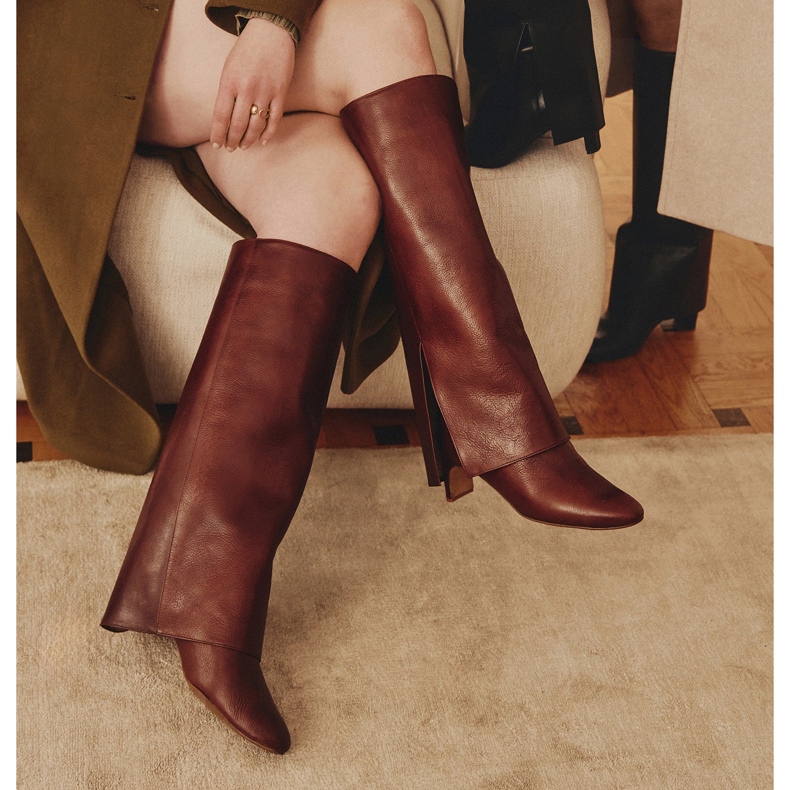 Marco Shoes Cizme Cleo Wide maro 1