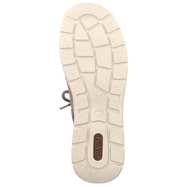 Botine de dama impermeabile din piele bej Rieker L7701-24 2