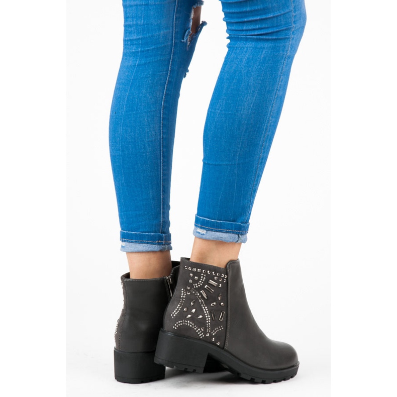 Vices Cizme Cu Cristale gri 2 Vices Cizme Cu Cristale gri 2