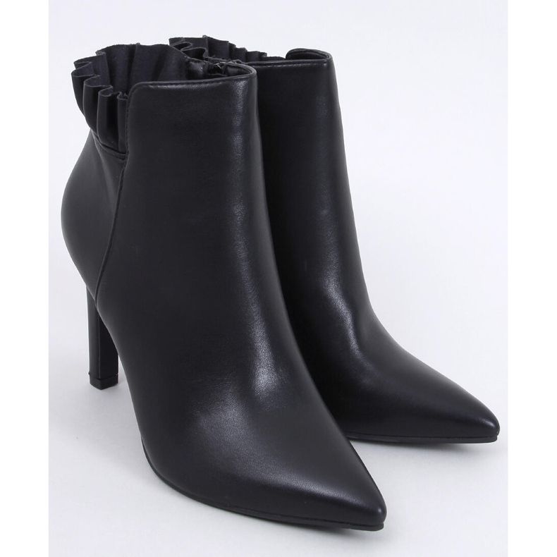 Etnea Botine negre cu toc înalt negru 1