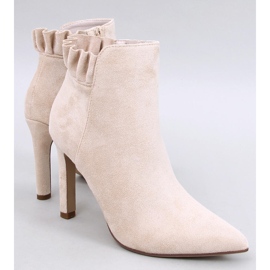 Botine Mariah Bej din piele intoarsa 1