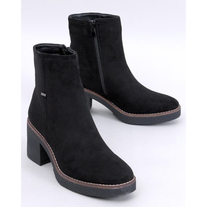 Botine Filly Black cu toc stabil negru 1 Botine Filly Black cu toc stabil negru 1