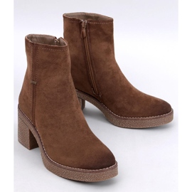 Botine Filly Green cu toc stabil maro 1