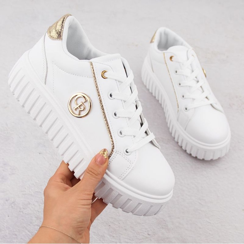 News Pantofi de știri pe platforma 4757 EVE459 alb 1