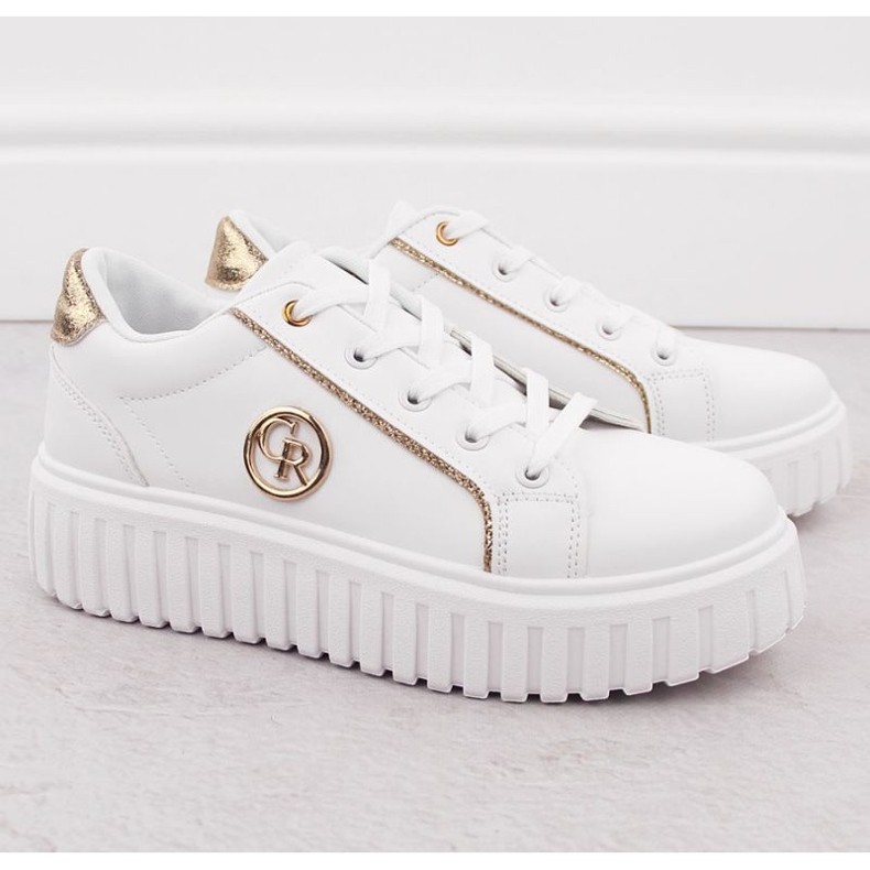 News Pantofi de știri pe platforma 4757 EVE459 alb 2