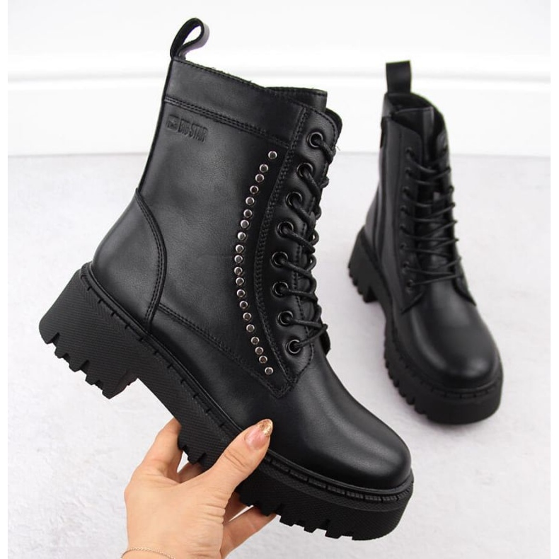 Cizme din piele Big Star, izolate OO274A255 INT2062 negru 1