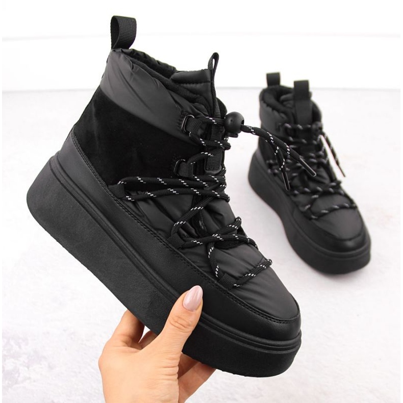 Cizme de zapada Potocki cu platforma W 72302 WOL280A negru 1