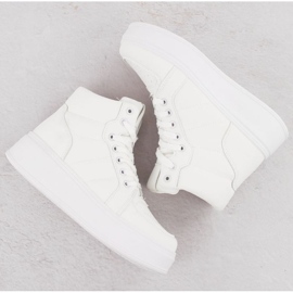 News Noutăți pantofi sport înalți W 8166 EVE465A alb 2