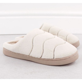Unisoft W 6622 EVE466B papuci de casă din blană bej 2