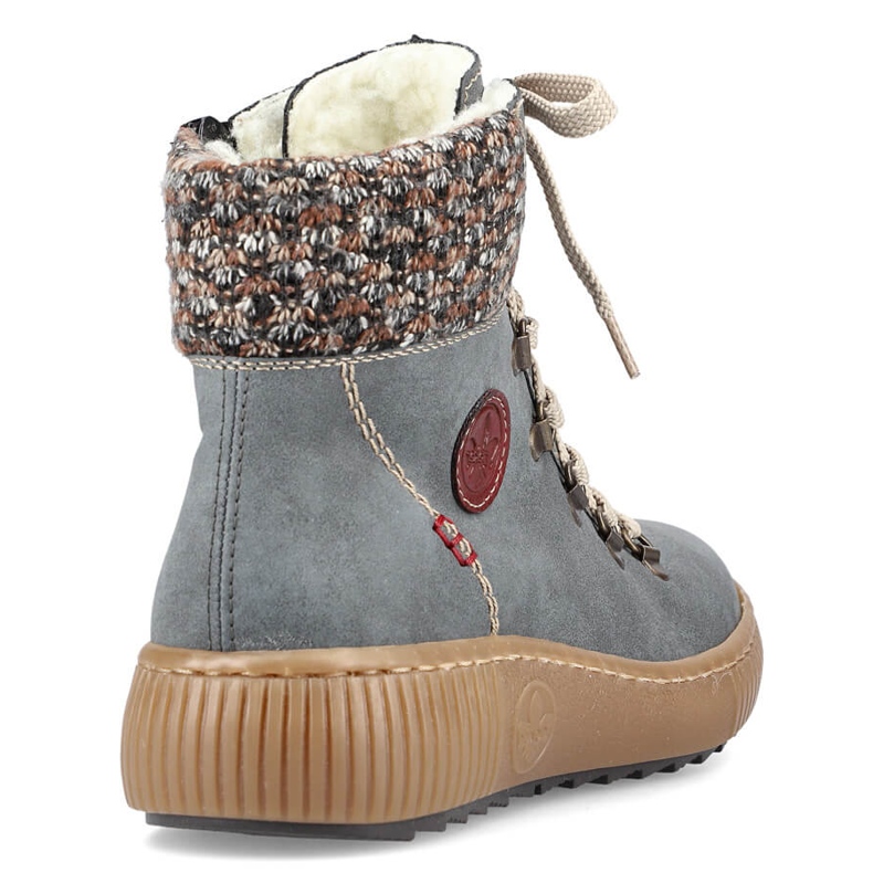 Botine izolate dama, albastre, Rieker Z6648-14 albastru 1