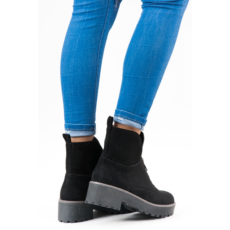 Vices Cizme prinse cu fermoar negru 2