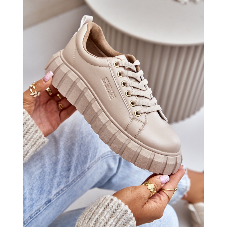 Pantofi izolați pentru damă Big Star MM274618 Bej 2