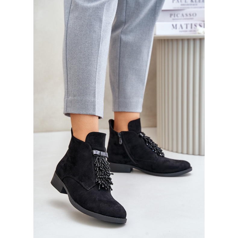 Cizme Izolatoare Cu Fermoar Decor S.Barski HY42-715 Negru 2 Cizme Izolatoare Cu Fermoar Decor S.Barski HY42-715 Negru 2