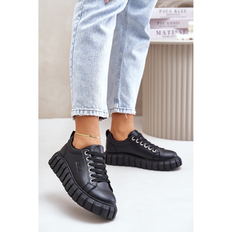 Pantofi izolați pentru damă Big Star MM274617 Negri negru 2