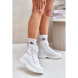 Adidași izolați din piele pe o platformă masivă Big Star OO274A598 alb 2