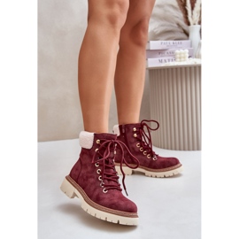 Cizme Izolatoare Dama Cu Fermoar, Bordeaux Ferelia roșu 2