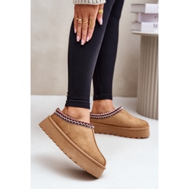 Cizme de zăpadă joase de damă, cu broderie pe platforma Camel Narirya maro 2 Cizme de zăpadă joase de damă, cu broderie pe platforma Camel Narirya maro 2