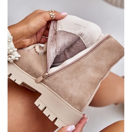 Cizme izolante din piele intoarsa eco cu fermoar, Caellita bej deschis 2 Cizme izolante din piele intoarsa eco cu fermoar, Caellita bej deschis 2