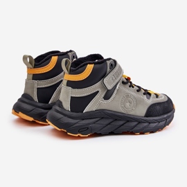 Pantofi de trekking pentru copii Trappers izolați cu velcro Big Star OO374181 Kaki verde 2