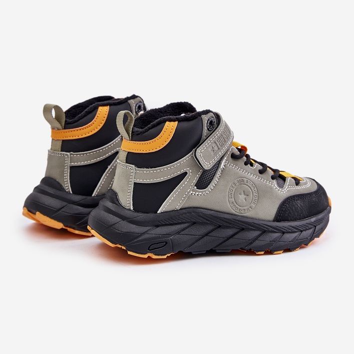 Pantofi de trekking pentru copii Trappers izolați cu velcro Big Star OO374181 Kaki verde 2