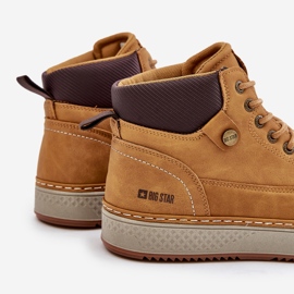 Cizme cu șireturi pentru bărbați Big Star OO174561 Hi-Poly System Camel maro 2