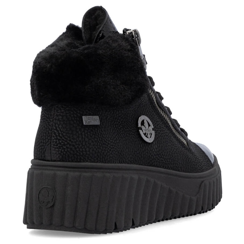 Ghete cu pană negre de damă impermeabile Rieker N2505-00 negru 1 Ghete cu pană negre de damă impermeabile Rieker N2505-00 negru 1