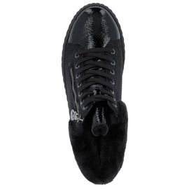 Ghete cu pană negre de damă impermeabile Rieker N2505-00 negru 2 Ghete cu pană negre de damă impermeabile Rieker N2505-00 negru 2