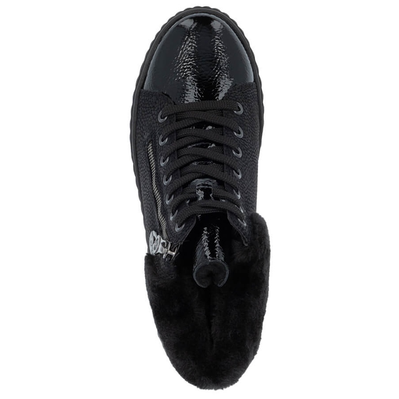 Ghete cu pană negre de damă impermeabile Rieker N2505-00 negru 2 Ghete cu pană negre de damă impermeabile Rieker N2505-00 negru 2