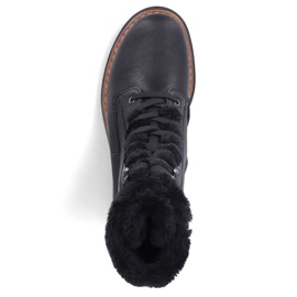 Genți izolante de damă cu blană, negre Rieker 72625-00 negru 2